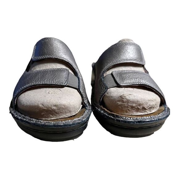 Naot Women's Leather Strap Slip-On Open Toe Slide Sandals Metallic Taupe Size 36 - Picture 2 of 9